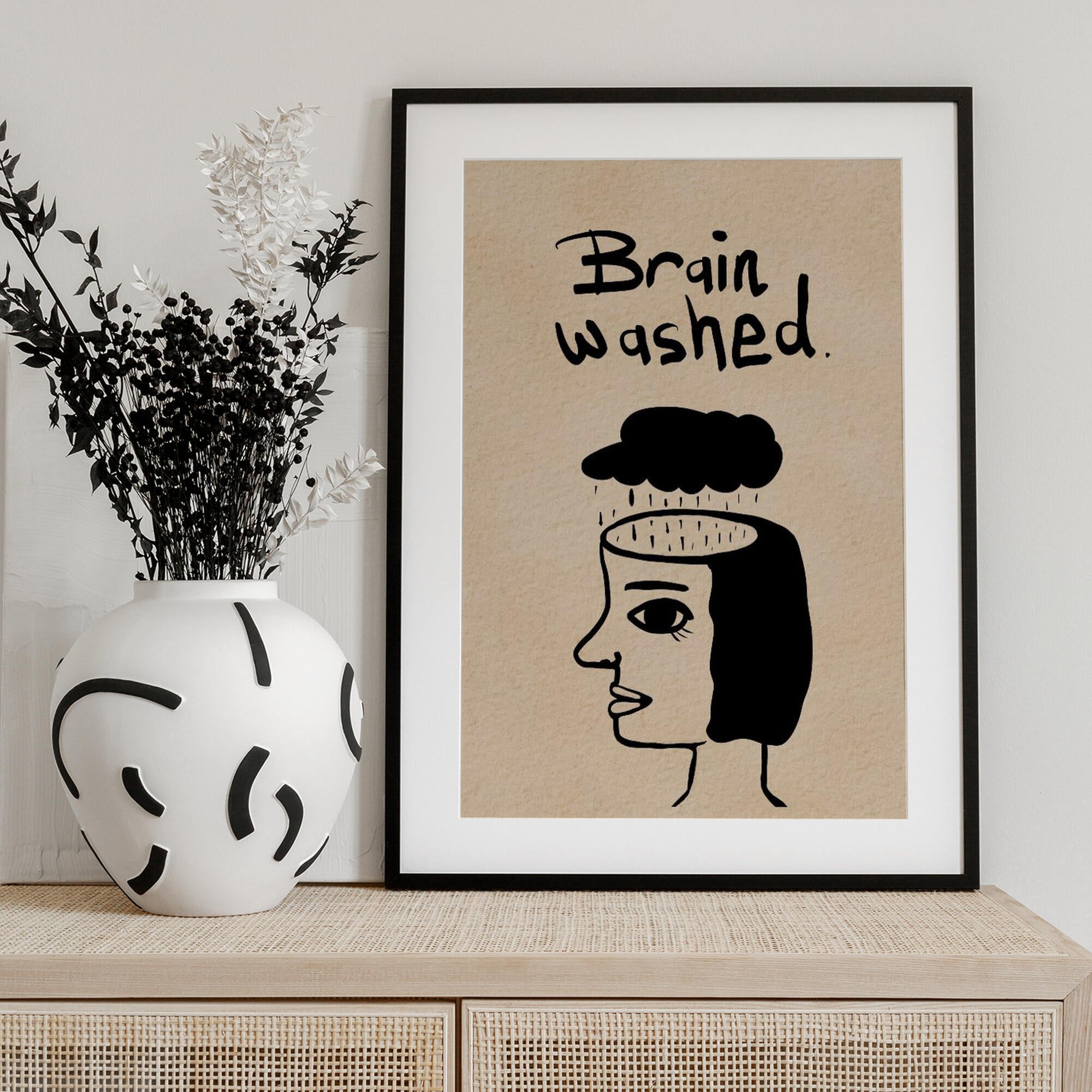 Brain washed, clean thoughts, clean mind.