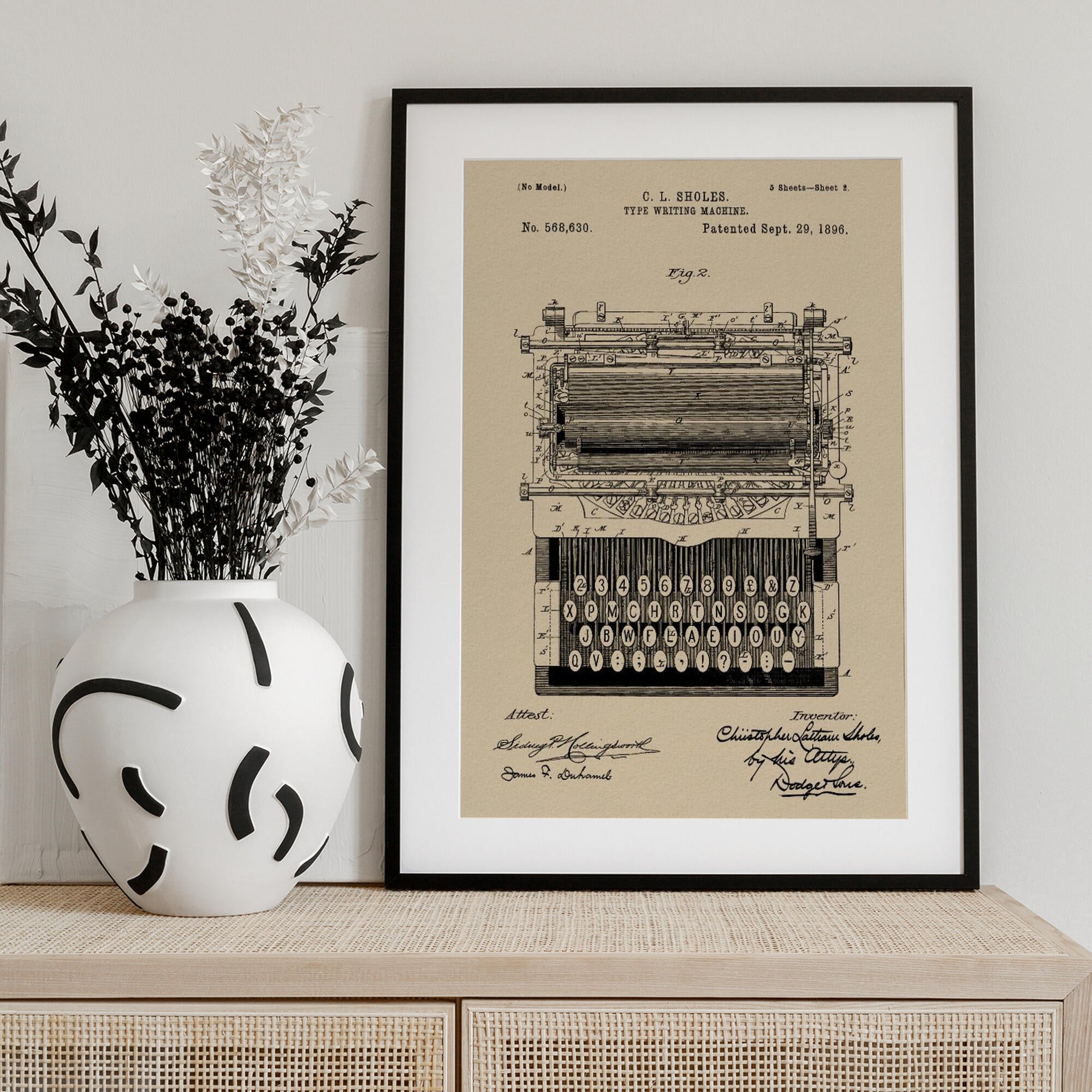 Typewriter Patent 1896