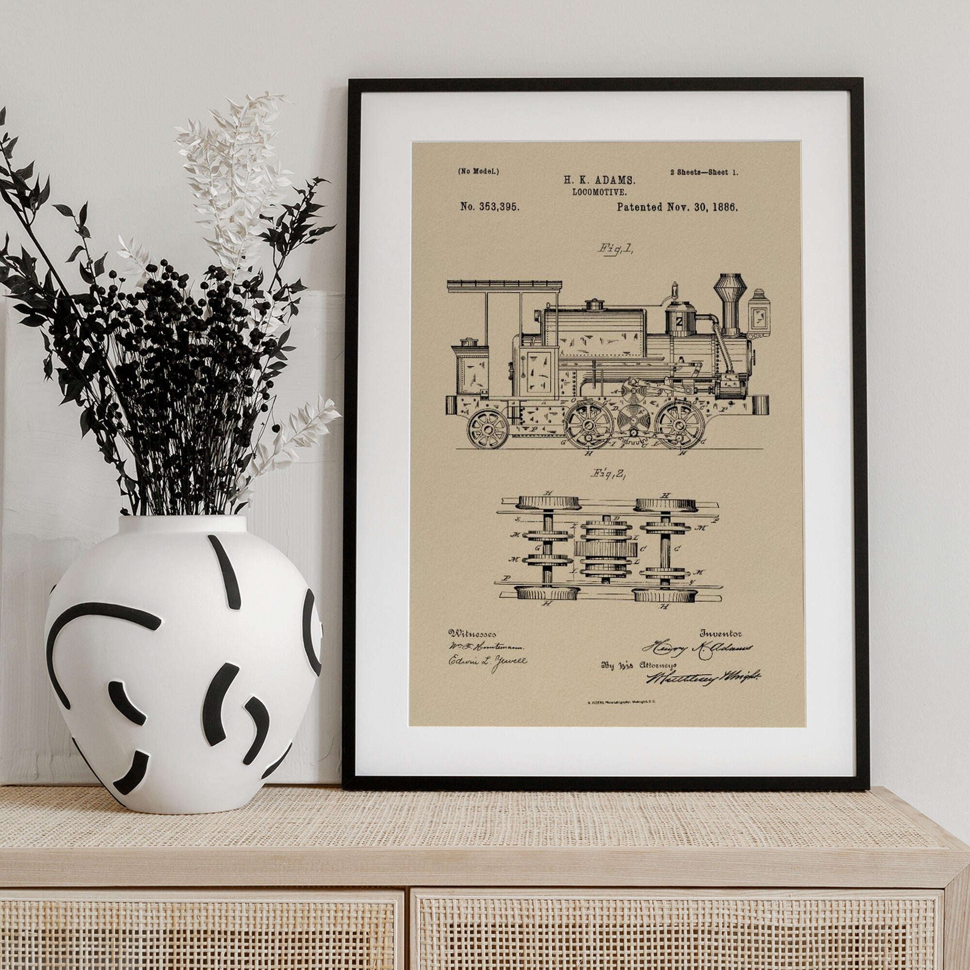 Locomotive Patent 1886