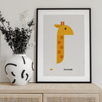 Giraffe Nursery Poster: Bauhaus Style Kids Room Decor