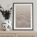 Neutral  colors sand pattern on the beach - nature and travel photography