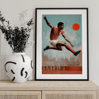 Leaping Soccer Player