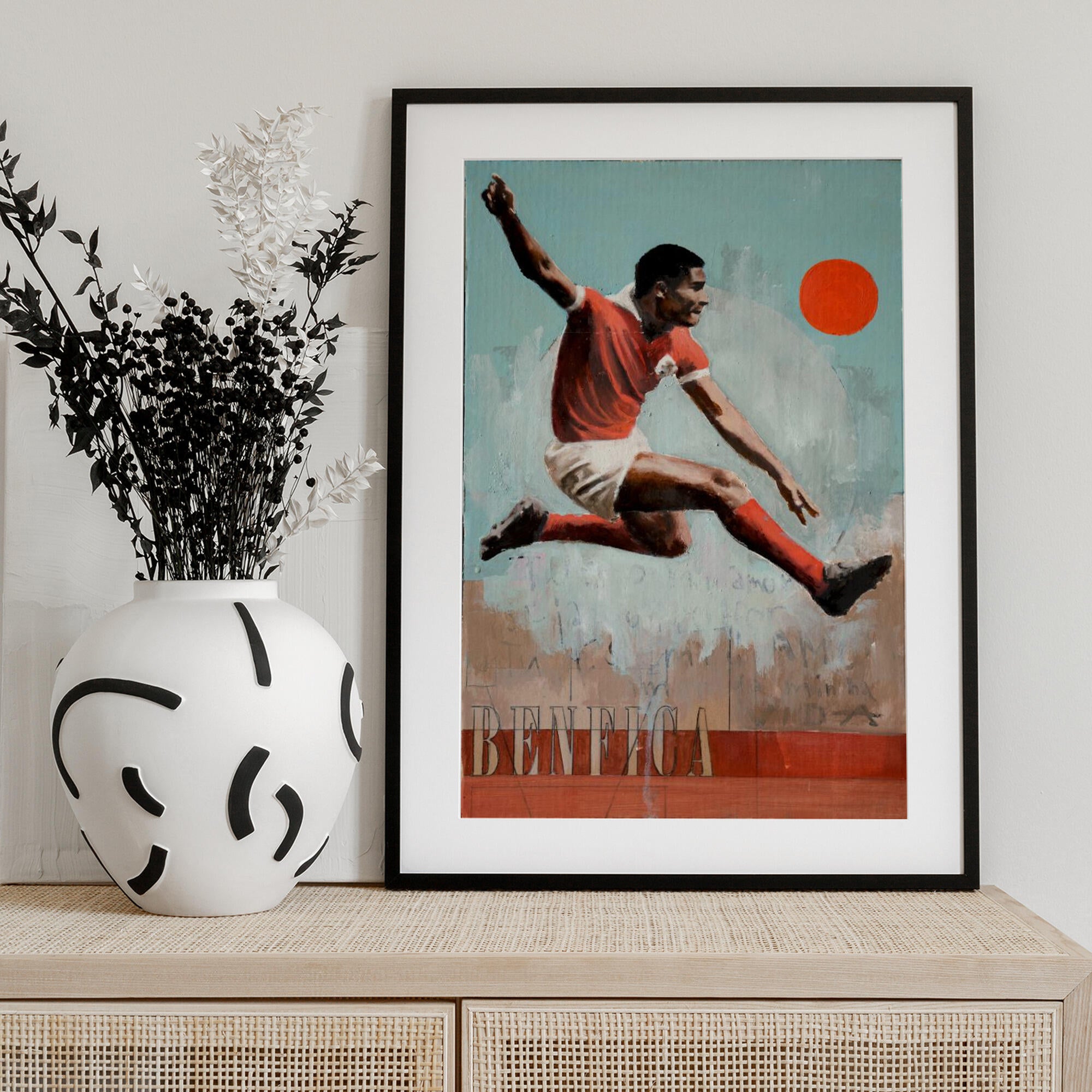 Leaping Soccer Player