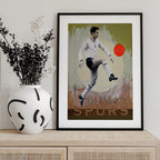 Vintage Soccer Player Kick