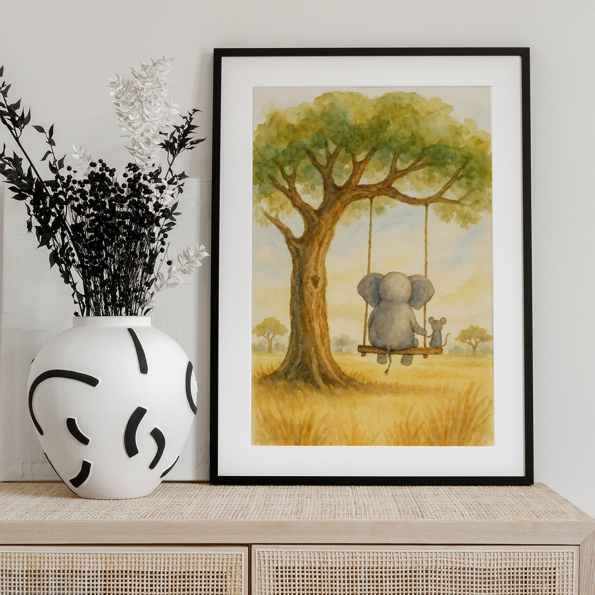 Elephant and Mouse On a Swing