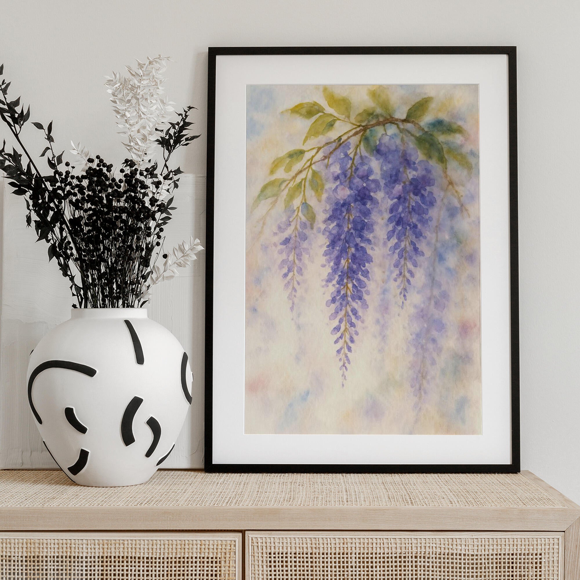 Hanging Wisteria In Soft Pastel Colours