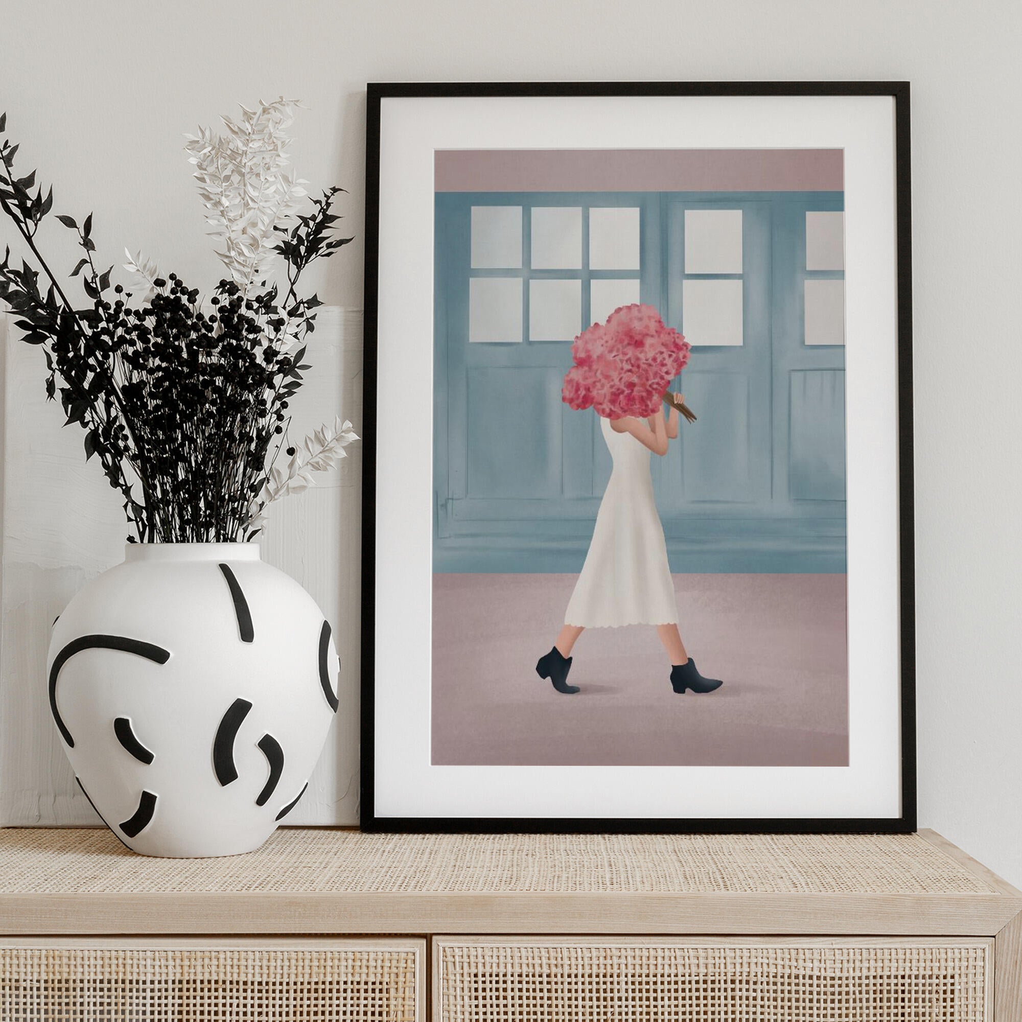 Elegant Walk With Flowers
