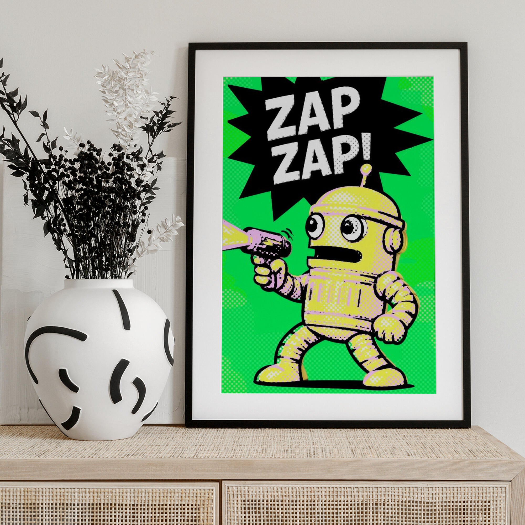 Comic Robot Zap Zap