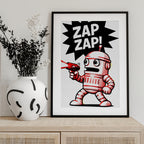Retro Robot Zap Action