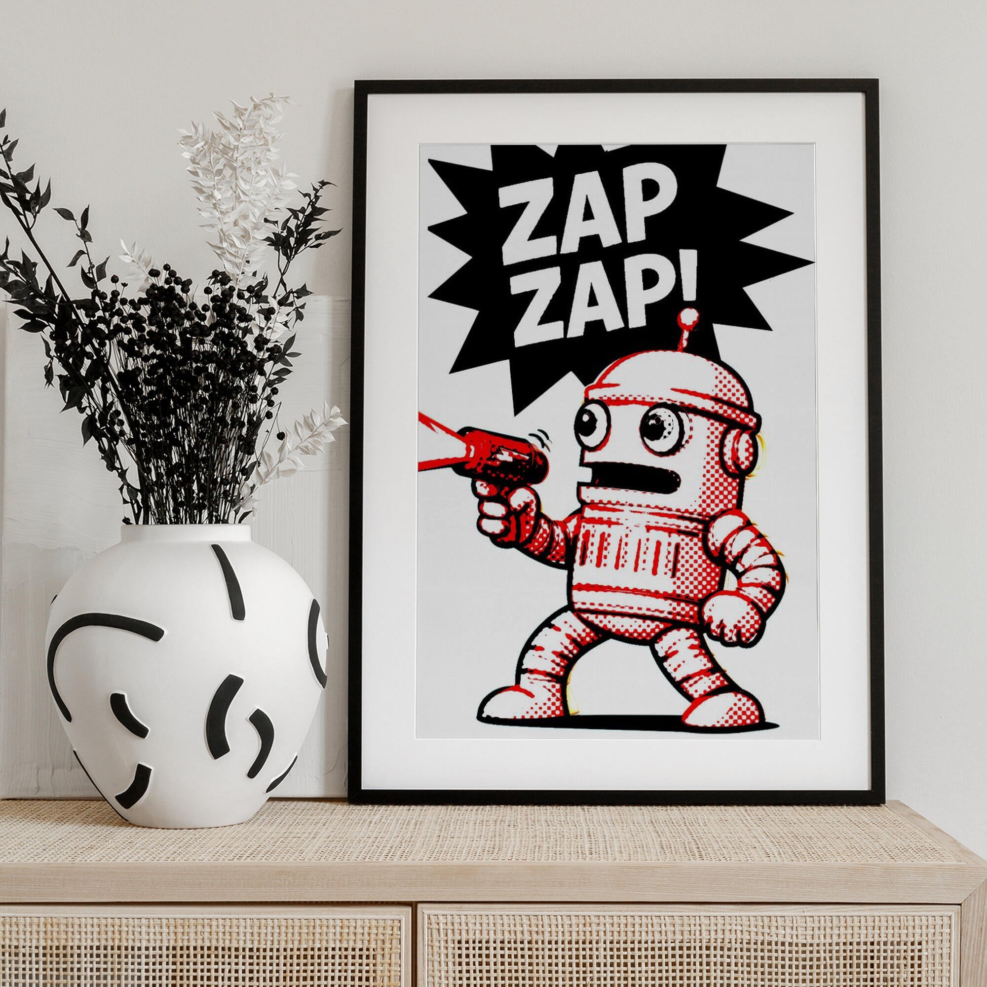 Retro Robot Zap Action