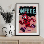 Running Pop Art Robot