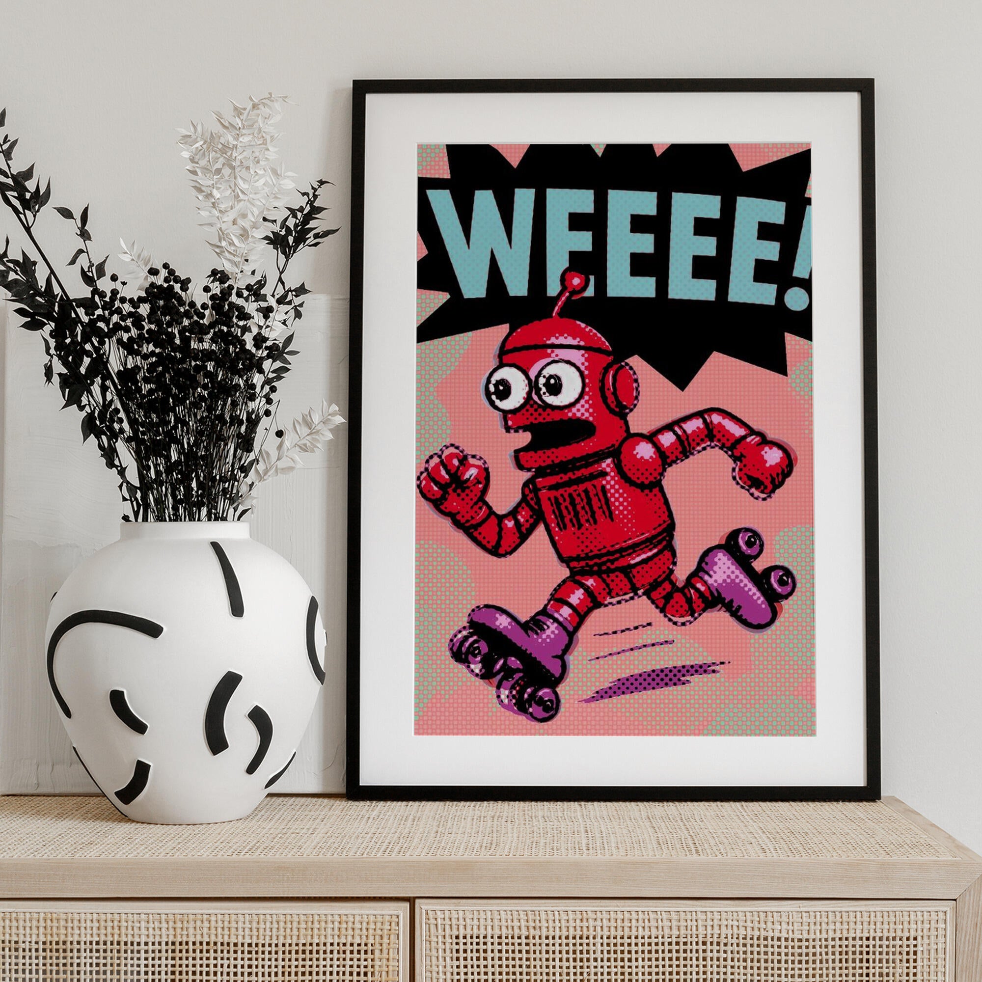 Running Pop Art Robot