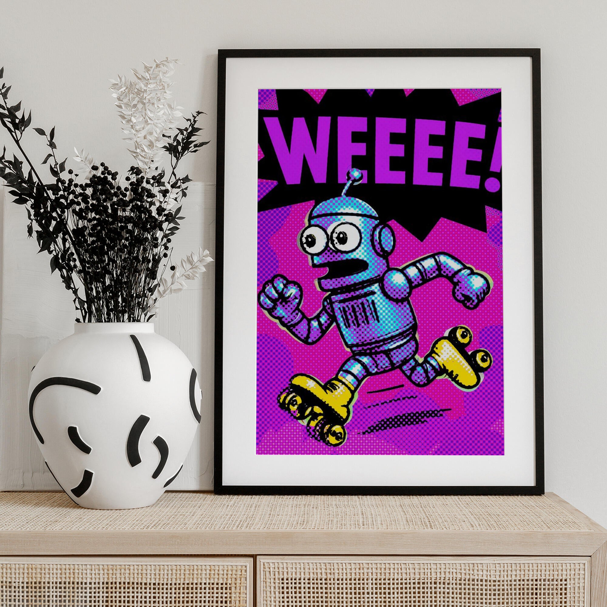 Pop Art Roller Robot