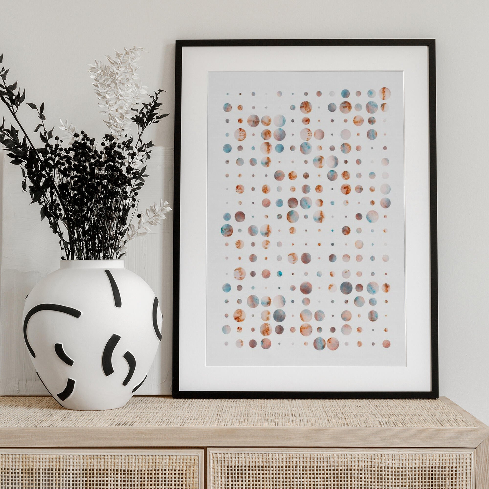 Warm Cool Abstract Dots