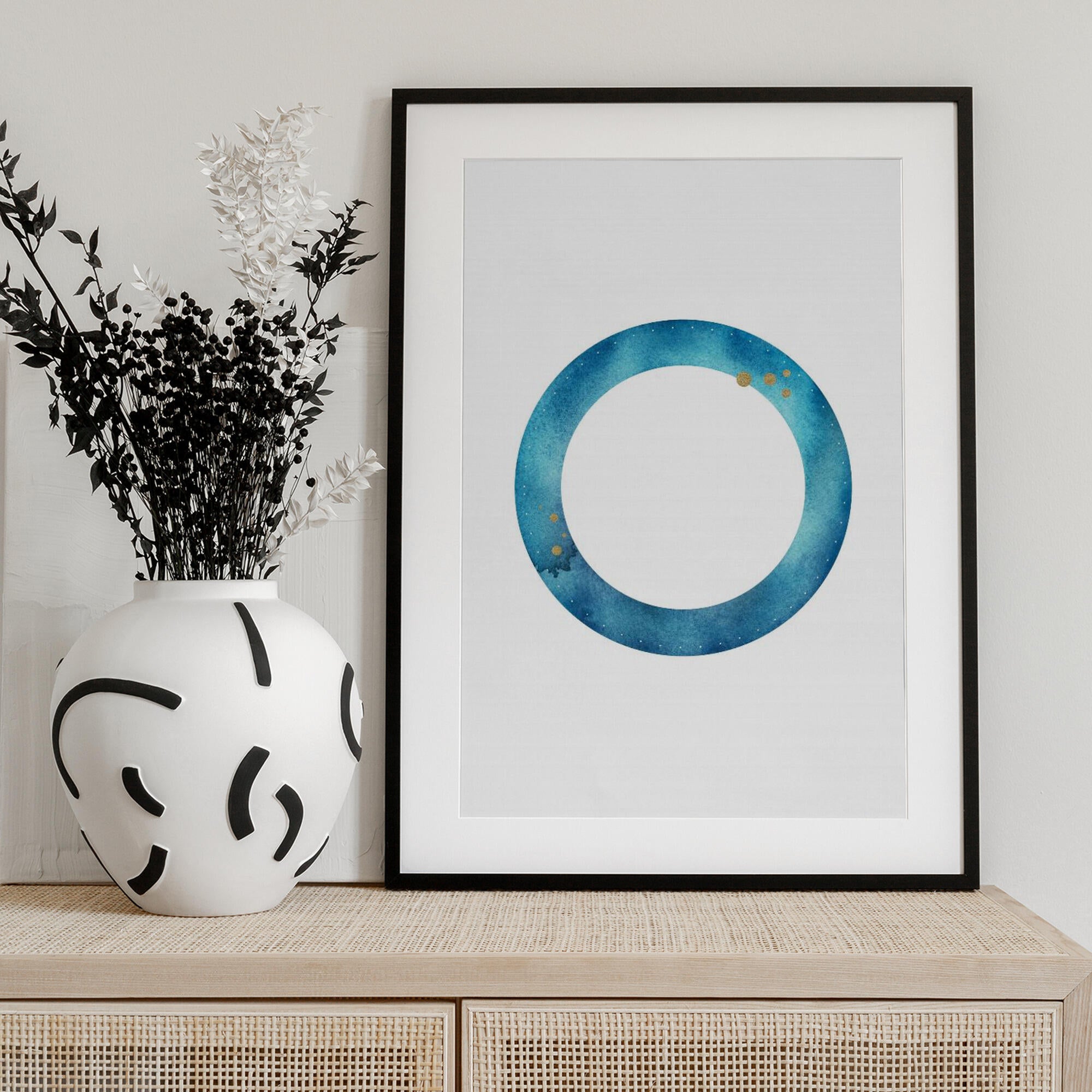 Blue Gold Cosmic Ring
