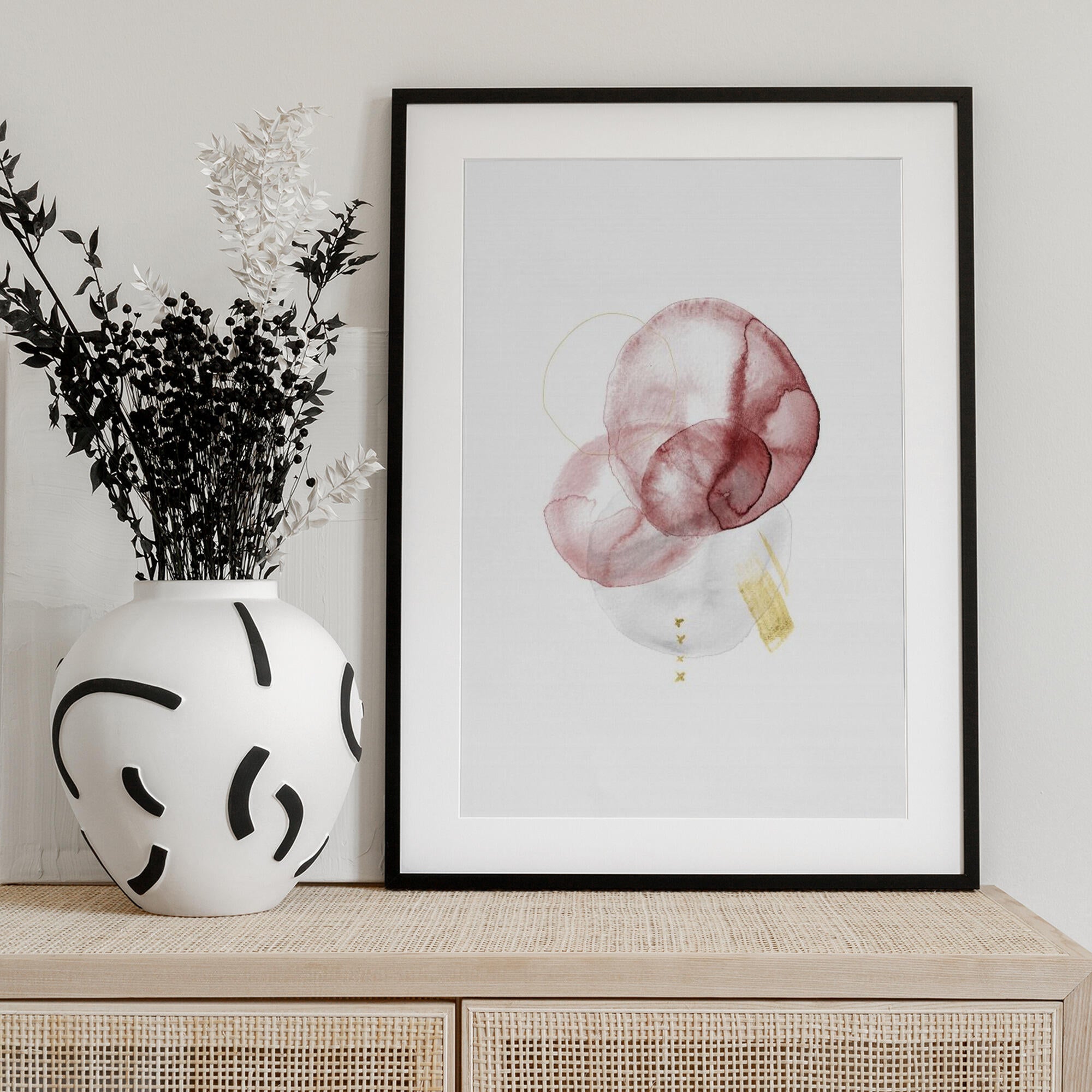 Blush Gold Abstract Flow
