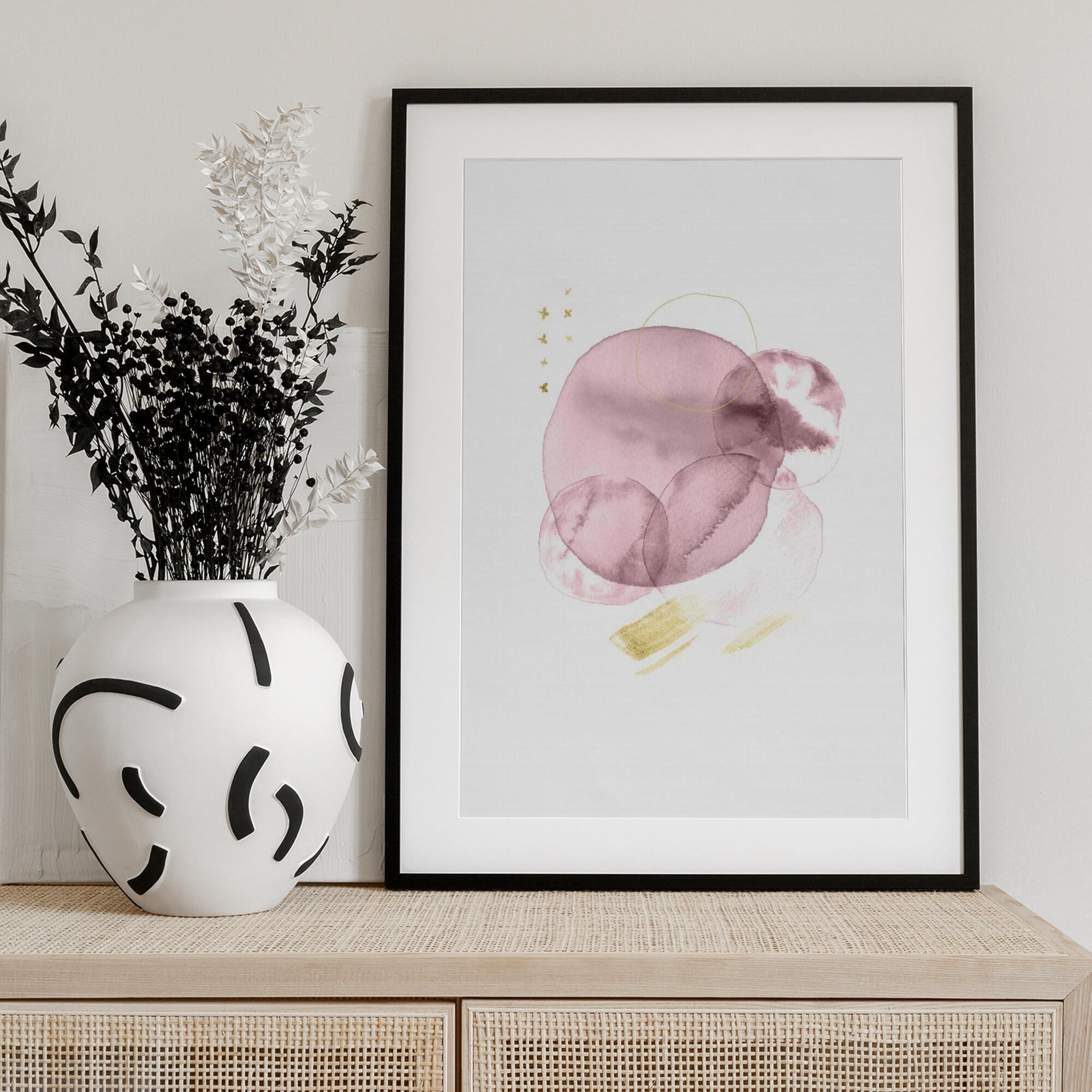 Blush Gold Fluid Shapes