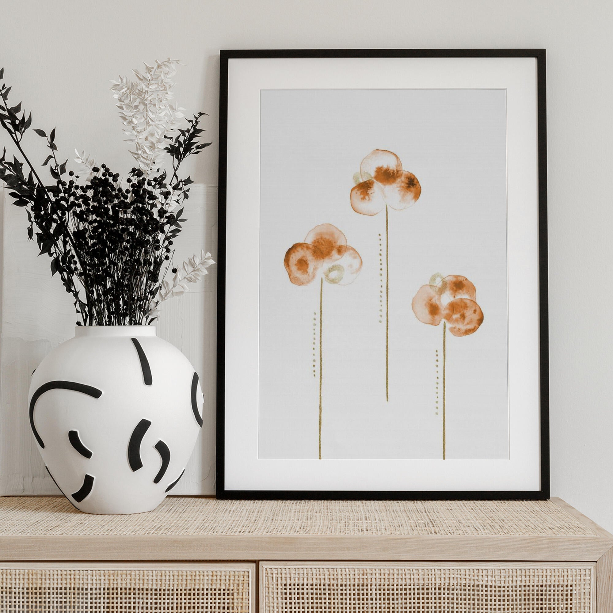 Minimalist Orange Blooms