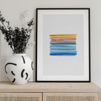 Sunset Watercolor Stripes