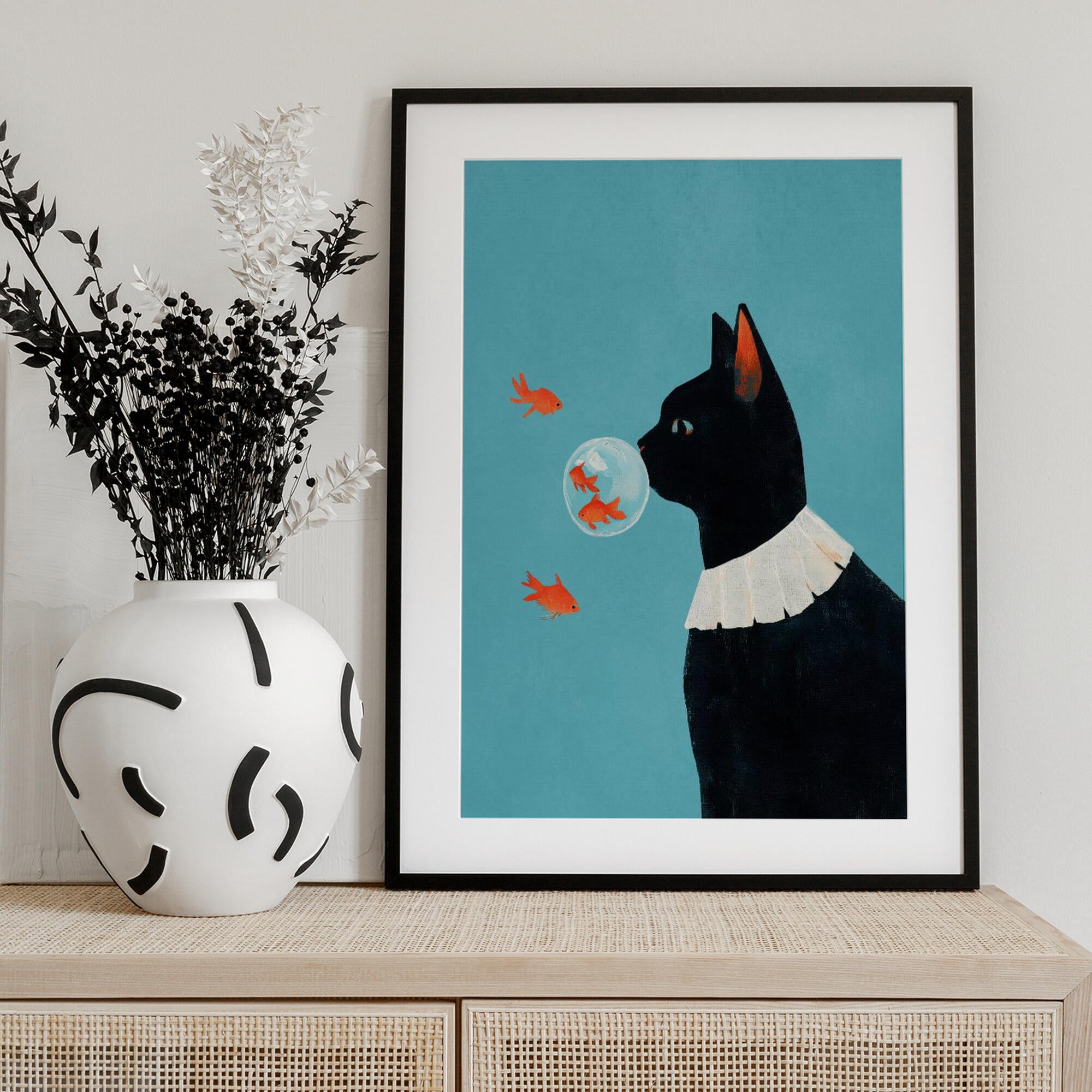 Curious Cat Goldfish Dream