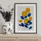 Blue and Yellow Sunflowers