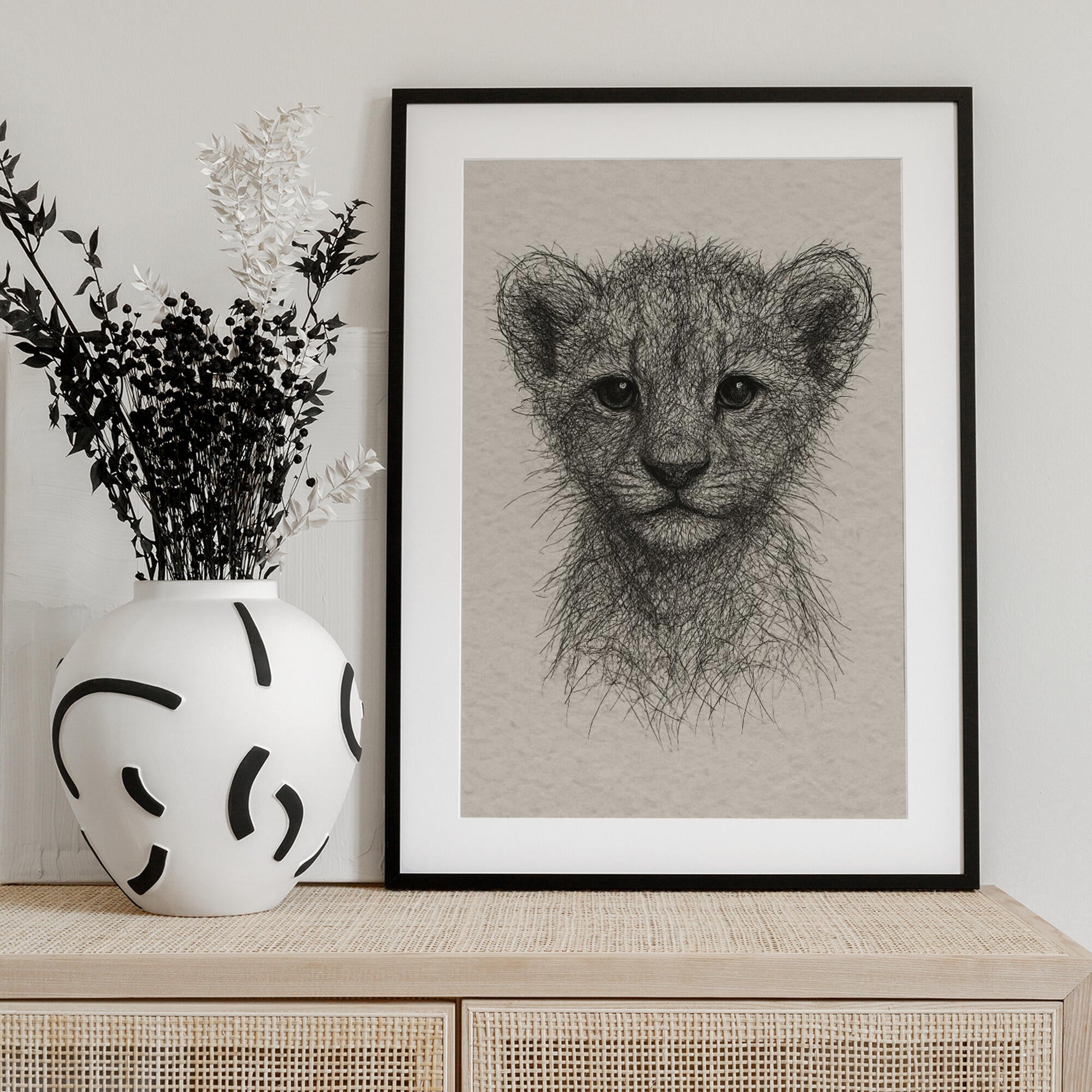 Cute Lion Cub Sketch