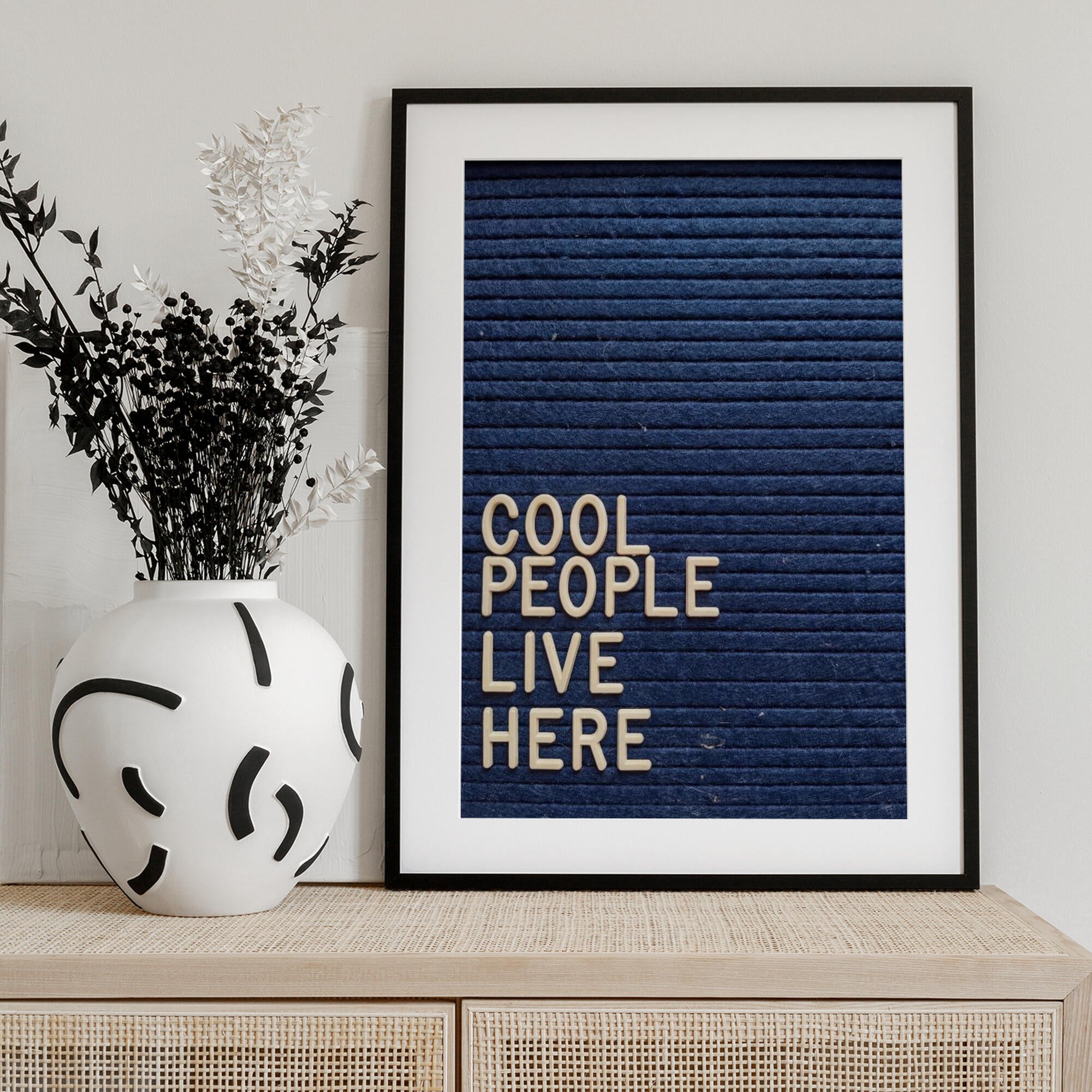 Cool People Live Here Letter Board