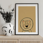 Smiling Cartoon Lion