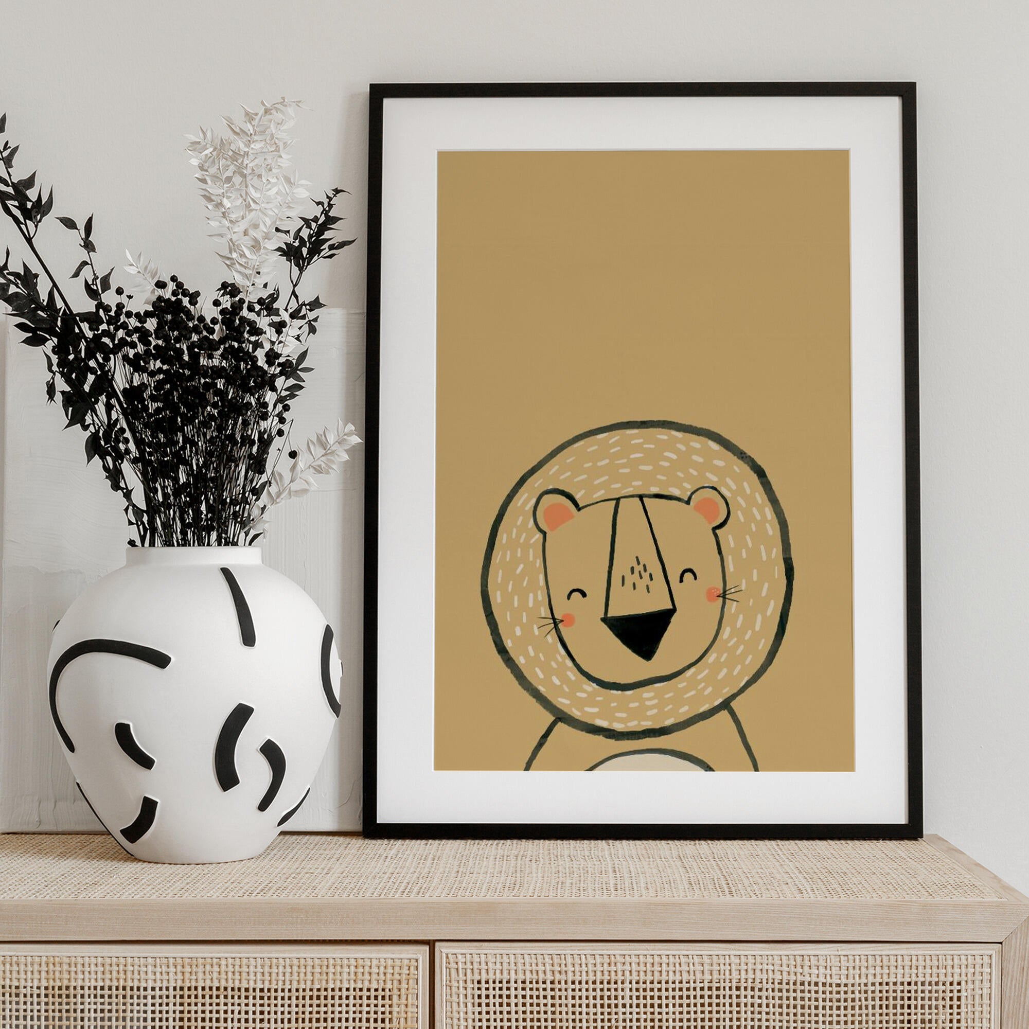 Smiling Cartoon Lion