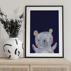 Happy Grey Bear