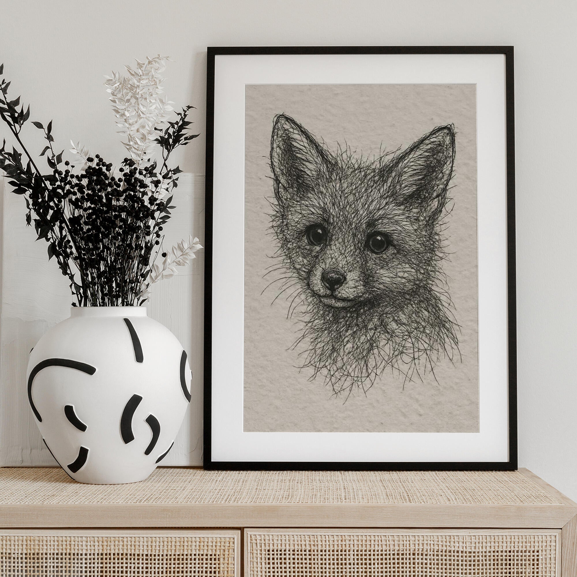 Cute Fox Kit Sketch