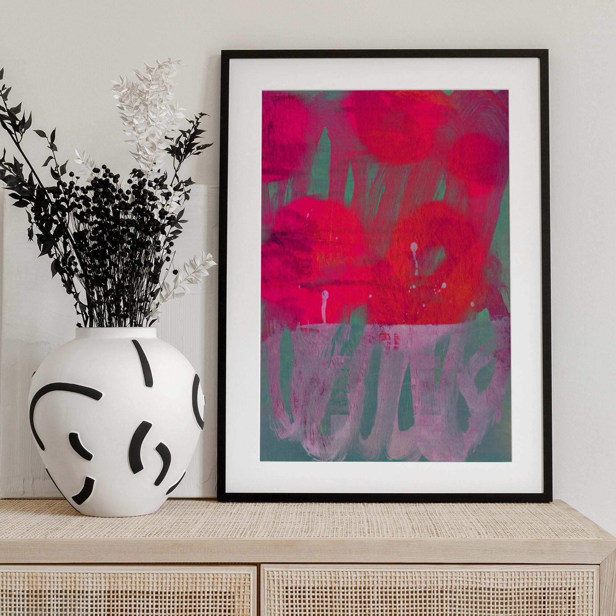 Vibrant Pink Abstract