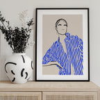 Chic Striped Portrait
