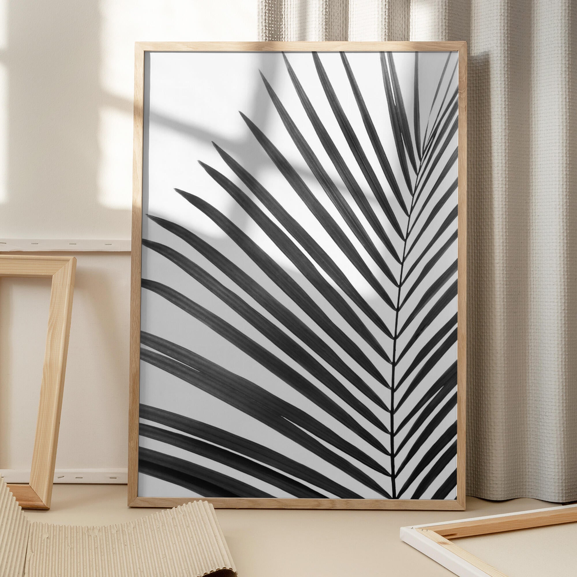 BW Palm Leaf