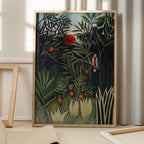 Monkeys And Parrot In The Virgin Forest
