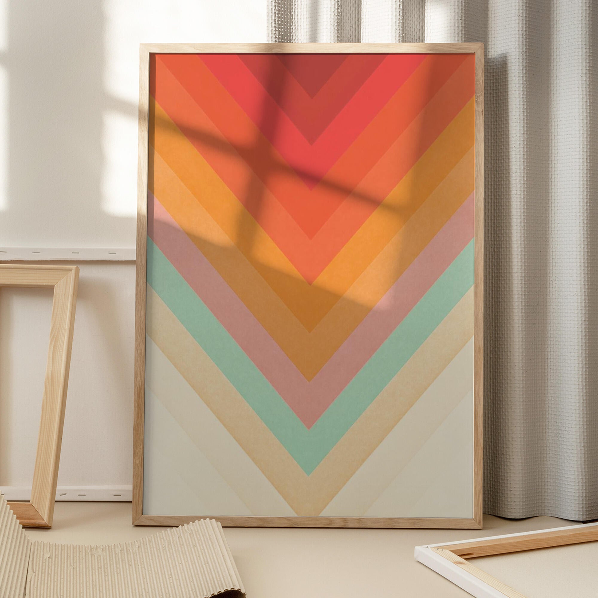 Retro Chevron Color Gradient