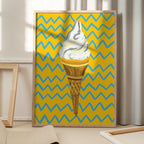 Ice Cream Yellow Zigzag