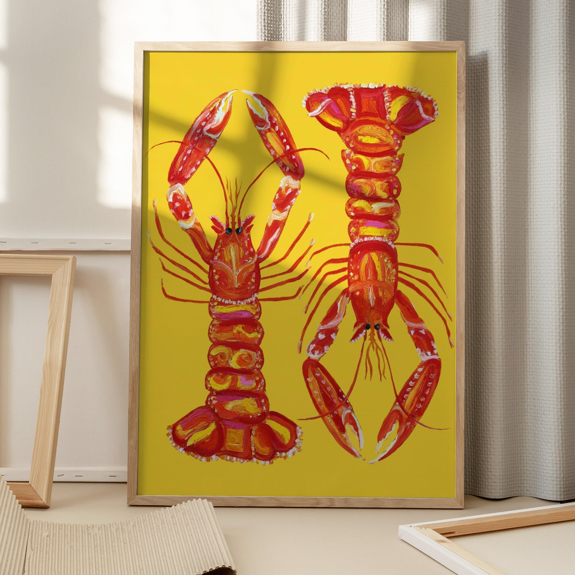 Langoustines On Yellow