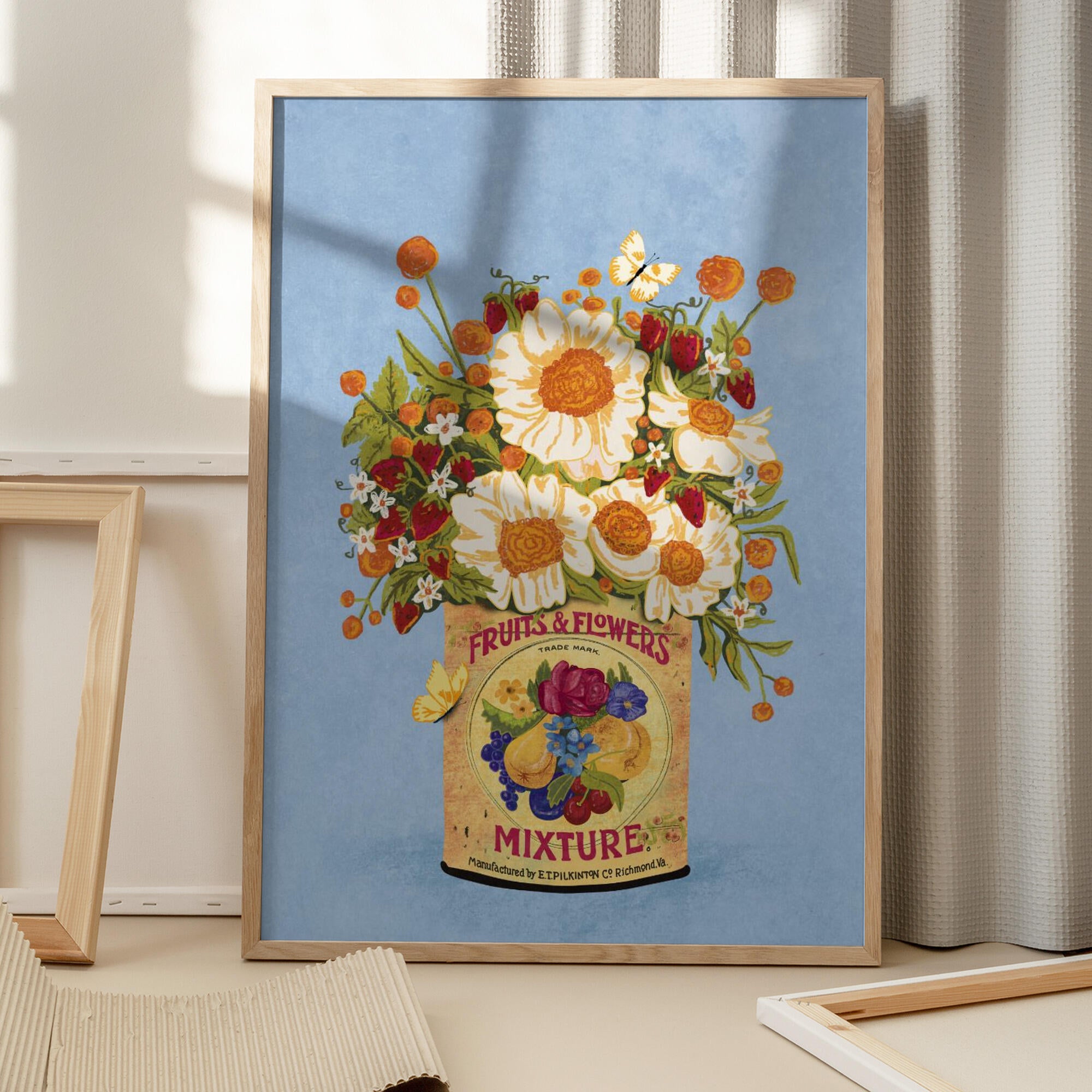 Flowers In a Vintage Tea Can