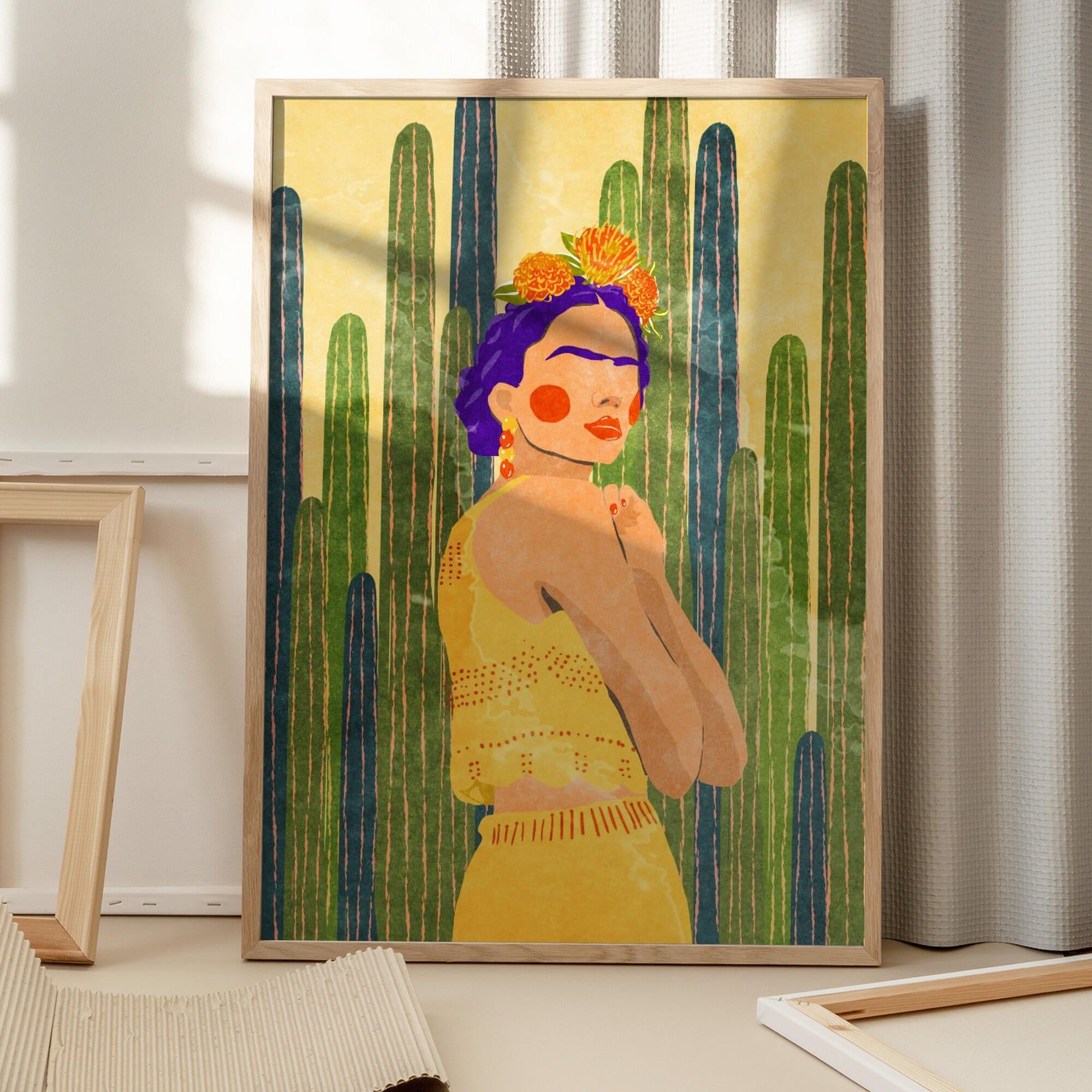 Frida and cacti
