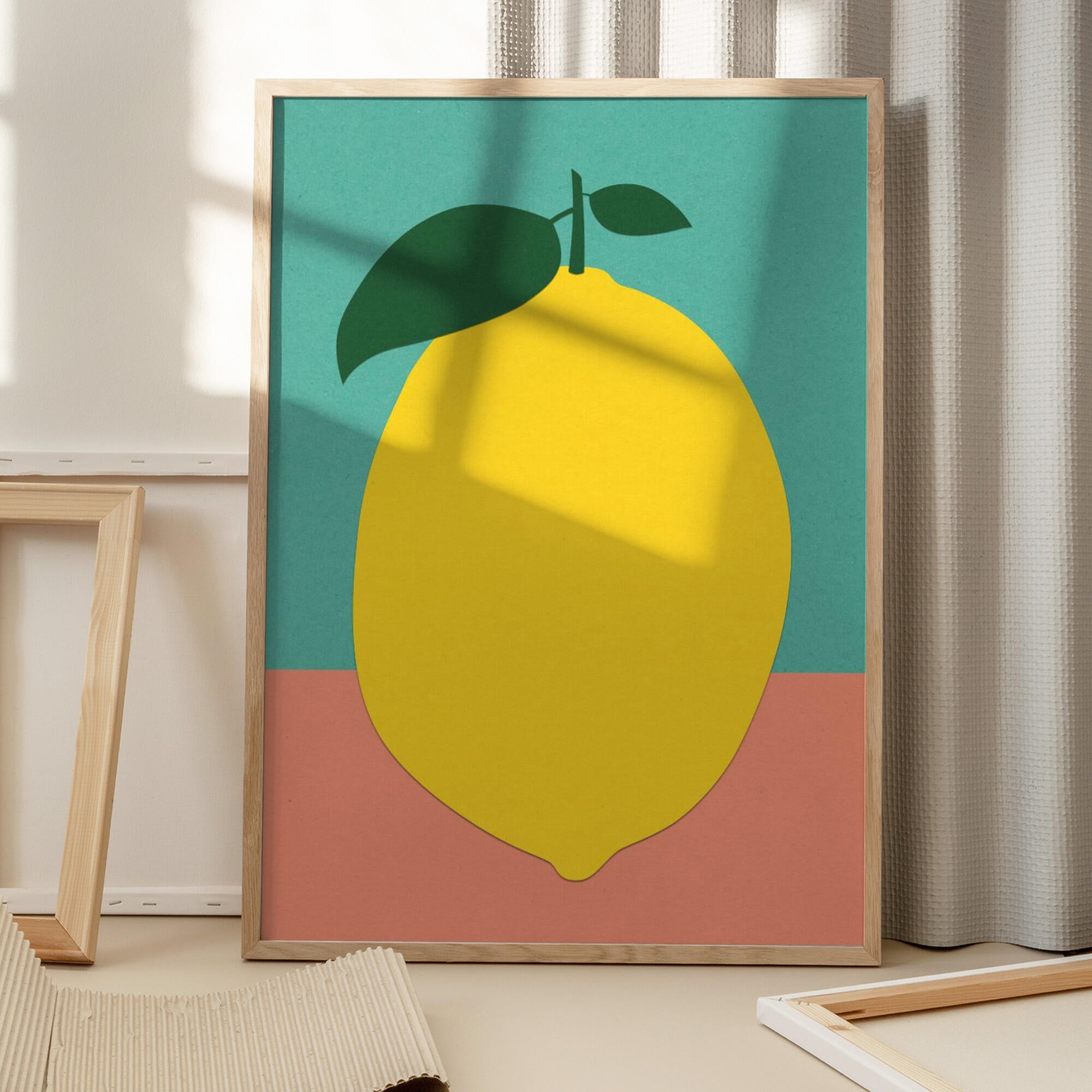 Lemon With Two Leaves
