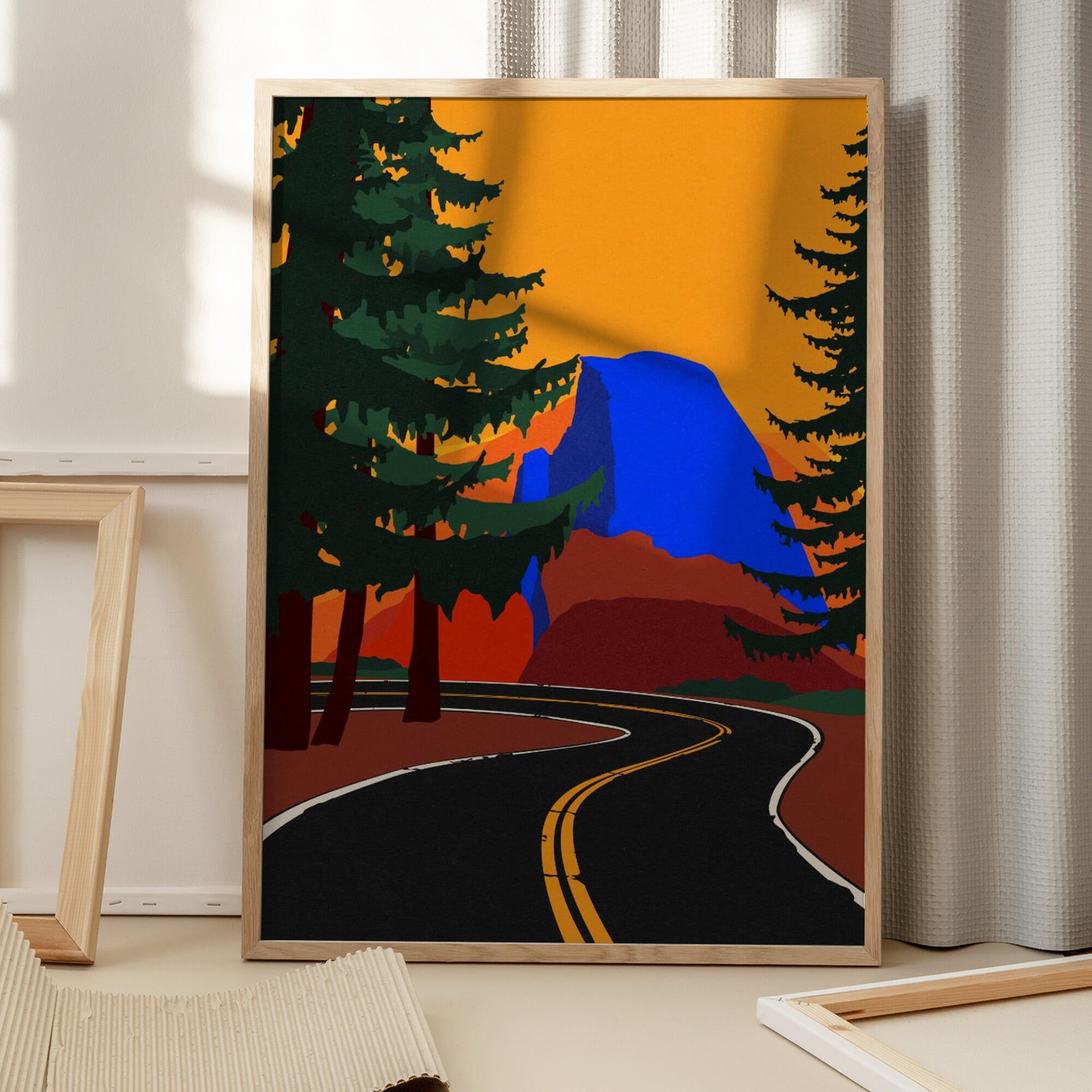 Clacier Road With Half Dome