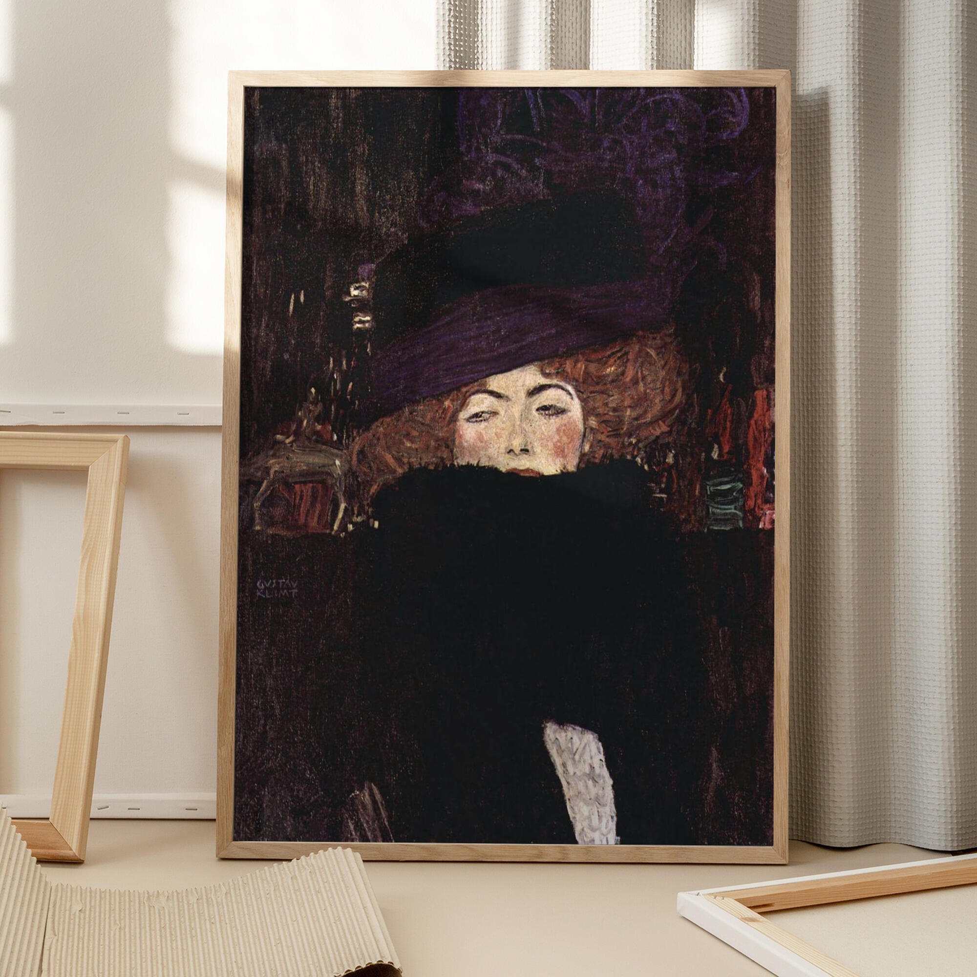 Dame Mit Hut Und Federboa (1909)
