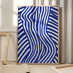 Blue and White Striped Nude