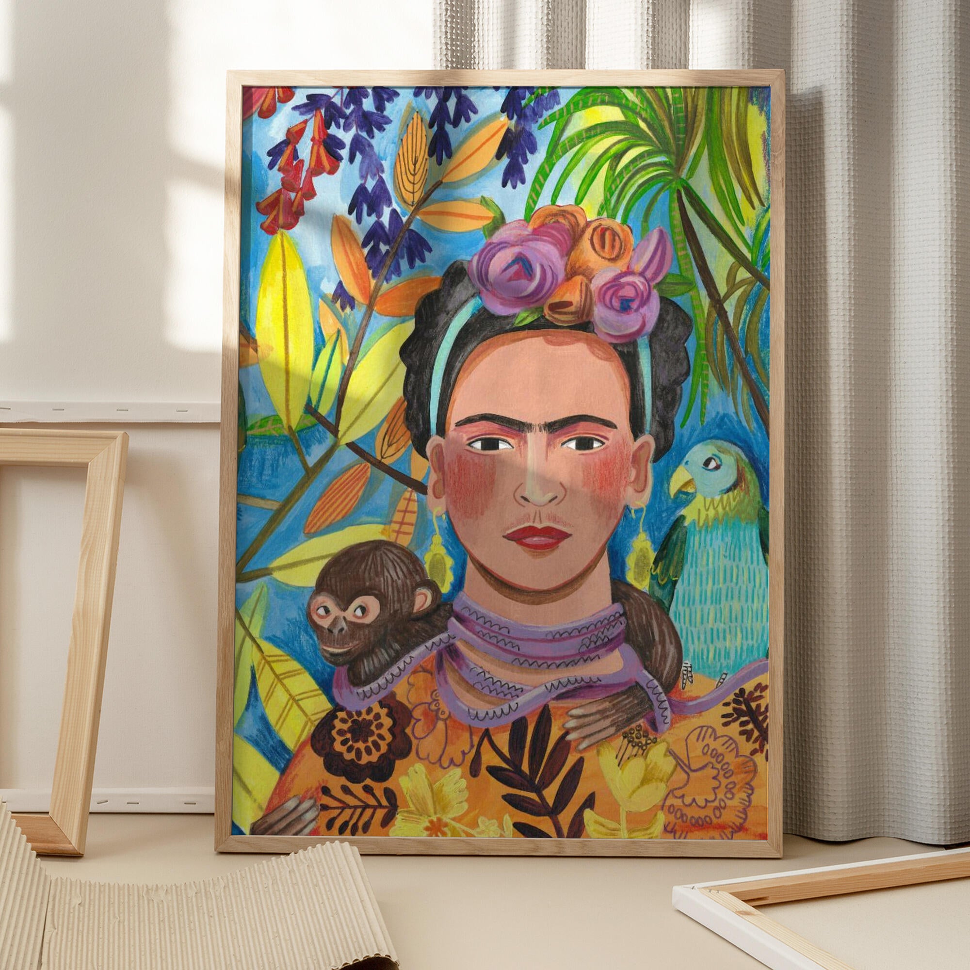 Frida and her parrots