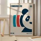 Edinburgh Zoo Travel Poster