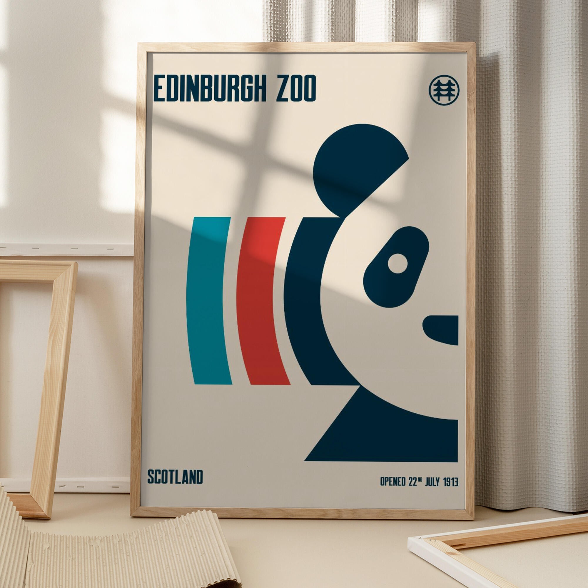 Edinburgh Zoo Travel Poster