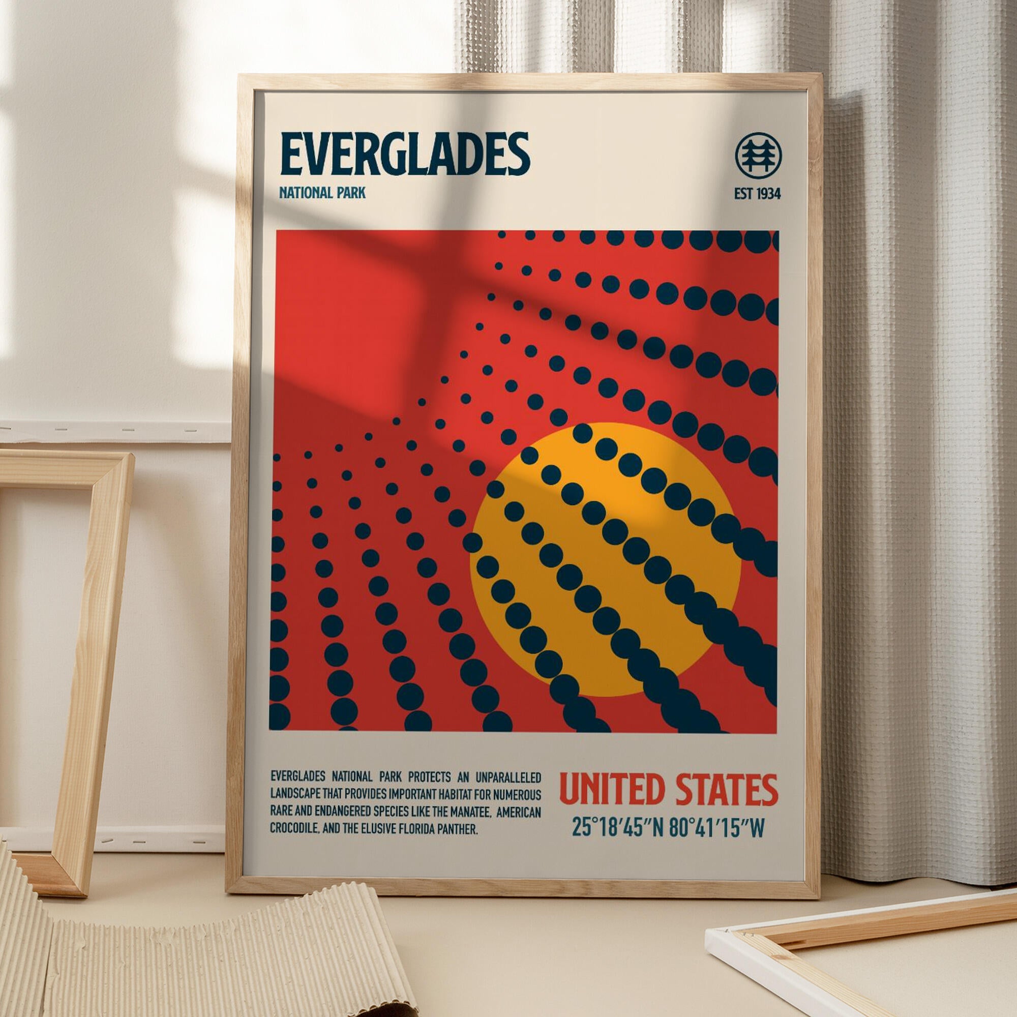 Evergldes National Park Travel Poster
