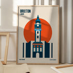 Brixton Tower Retro Travel Print