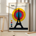 Paris Eiffel Tower Retro travel Print